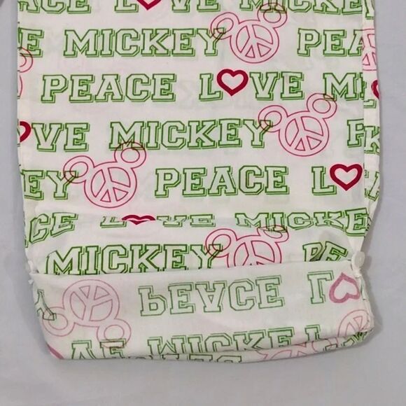 Disney VTG White Neon Mickey Mouse Printed Convertible PJ Pants Large - Picture 5 of 13